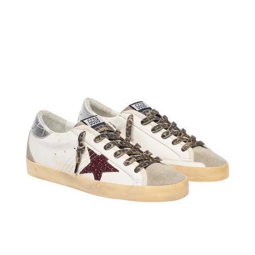 Basket Super-Star à Paillettes Bordeaux