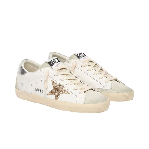 Basket Super-Star à Paillettes Dorées